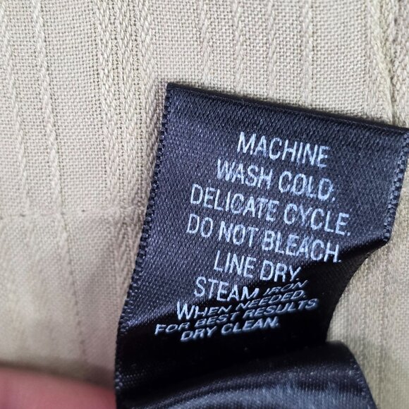 Mens Croft & Barrow Beige 100% Silk Shirt Short Sleeve Button-Down Size XL - Picture 8 of 8